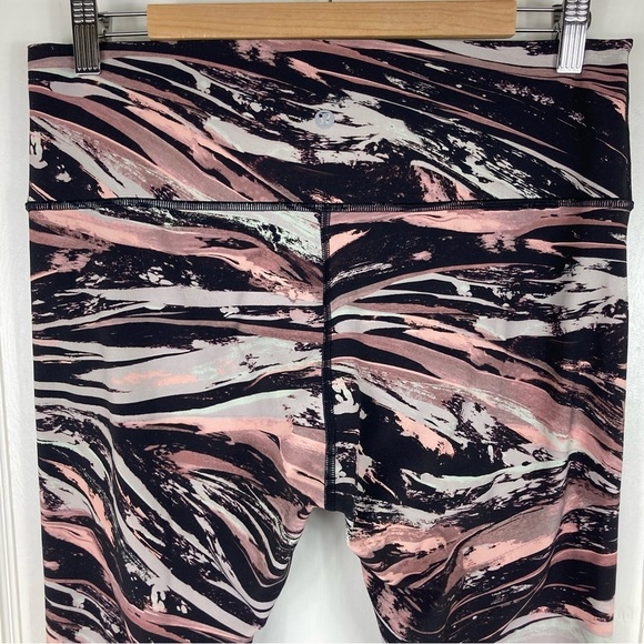 Pink and Black Multicolor Patterned Leggings - Picture 4 of 7